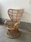 Italian Rattan High-Back Lounge Chair by Lio Carminati, 1950s 3