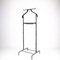 Brass & Black Leather Valet Stand by Jacques Adnet, 1950s 1