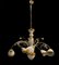 French Gold-Plated Porcelain Caroline Chandelier from Limoges de France, 1970s 11