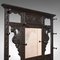 Antique Victorian English Chinoiserie Style Oak Hall Rack with Mirror, 1800s 7