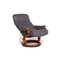 Gray Leather Armchair from Himolla 7