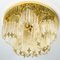 Triedri Crystal Gold-Plated Flush Mount from Venini, Italy 3