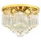 Triedri Crystal Gold-Plated Flush Mount from Venini, Italy 1