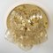 Triedri Crystal Gold-Plated Flush Mount from Venini, Italy 7