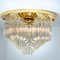 Triedri Crystal Gold-Plated Flush Mount from Venini, Italy 2