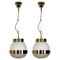 Delta Grande Glass and Brass Pendant Lights by Sergio Mazza for Artemide, 1960s, Set of 2 1