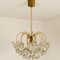 Glass and Brass Chandelier from Sische, 1960s 12