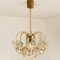 Glass and Brass Chandelier from Sische, 1960s 11