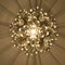 Glass and Brass Chandelier from Sische, 1960s 3