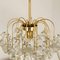 Glass and Brass Chandelier from Sische, 1960s, Image 15