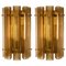 Large Murano Wall Sconces in Glass and Brass, Set of 2 1