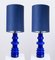 Table Lamps from Holmegaard with New Silk Custom Made Lampshades René Houben, Set of 2 5