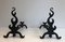 Cast and Wrought iron, French, 1940s, Set of 2 1