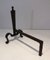Steel and Wrought Iron Andirons, France, 1940s, Set of 2 5