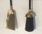 Brass and Black Lacquered Fireplace Tools on Stand, France, 1970s, Image 7