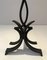 Wrought Iron Andirons by Raymond Subes, France, 1940s, Set of 2, Image 7