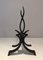 Wrought Iron Andirons by Raymond Subes, France, 1940s, Set of 2 5