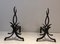 Wrought Iron Andirons by Raymond Subes, France, 1940s, Set of 2, Image 1