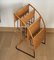 Mid-Century french Black Rattan & Metal Magazine Rack by Raoul Guys, 1950s 14