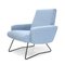 Light Blue Fabric Armchair, 1960s, Image 3