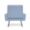 Light Blue Fabric Armchair, 1960s, Image 4