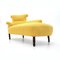 Louis Philippe Style Yellow Fabric Chaise Longue, 1800s 6