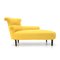 Louis Philippe Style Yellow Fabric Chaise Longue, 1800s 1