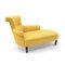 Louis Philippe Style Yellow Fabric Chaise Longue, 1800s, Image 2