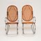 Retro Chrome & Bamboo Rocking Chairs, 1970s, Set of 2 3