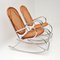 Retro Chrome & Bamboo Rocking Chairs, 1970s, Set of 2 4