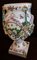 Vase Antique en Porcelaine Émaillée Blanche avec Décoration Florale 2