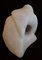 Vintage Handmade White Marble Flatterer Sculpture with Stylized Face, 1970s, Image 4