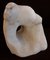 Vintage Handmade White Marble Flatterer Sculpture with Stylized Face, 1970s, Image 1