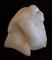 Vintage Handmade White Marble Flatterer Sculpture with Stylized Face, 1970s 5