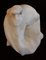Vintage Handmade White Marble Flatterer Sculpture with Stylized Face, 1970s 2