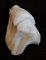 Vintage Handmade White Marble Flatterer Sculpture with Stylized Face, 1970s 3