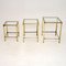 Vintage Brass & Glass Nesting Tables, 1960s, Set of 3 5