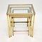 Vintage Brass & Glass Nesting Tables, 1960s, Set of 3, Image 2