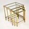 Vintage Brass & Glass Nesting Tables, 1960s, Set of 3, Image 1