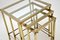 Vintage Brass & Glass Nesting Tables, 1960s, Set of 3 7