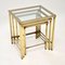 Vintage Brass & Glass Nesting Tables, 1960s, Set of 3 3