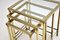 Vintage Brass & Glass Nesting Tables, 1960s, Set of 3 8