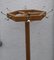 Yellow-Brown Ash Adjustable Coat & Umbrella Stand with Brass-Colored Hooks, 1970s 4