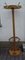 Yellow-Brown Ash Adjustable Coat & Umbrella Stand with Brass-Colored Hooks, 1970s 1