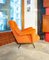 Orangefarbener italienischer Vintage Sessel, 1950er 2