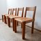 Vintage French Elm & Leather S24 Dining Chairs by Pierre Chapo, Set of 4 11