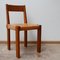 Vintage French Elm & Leather S24 Dining Chairs by Pierre Chapo, Set of 4 5