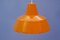Lampade da soffitto arancione di Louis Poulsen, Danimarca, anni '70, set di 2, Immagine 6