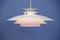 Danish White & Lilac Ceiling Lamp, 1970s, Image 3