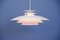 Danish White & Lilac Ceiling Lamp, 1970s, Image 2